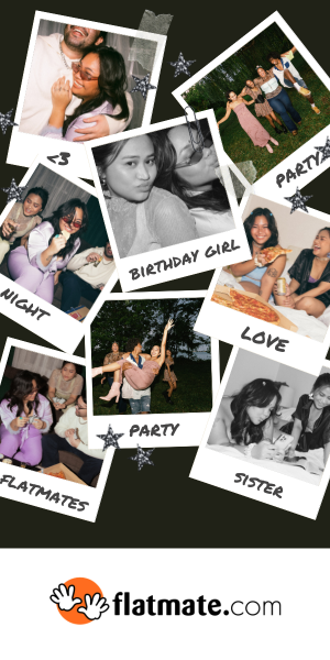 Polaroid Photo Collage of flatmates